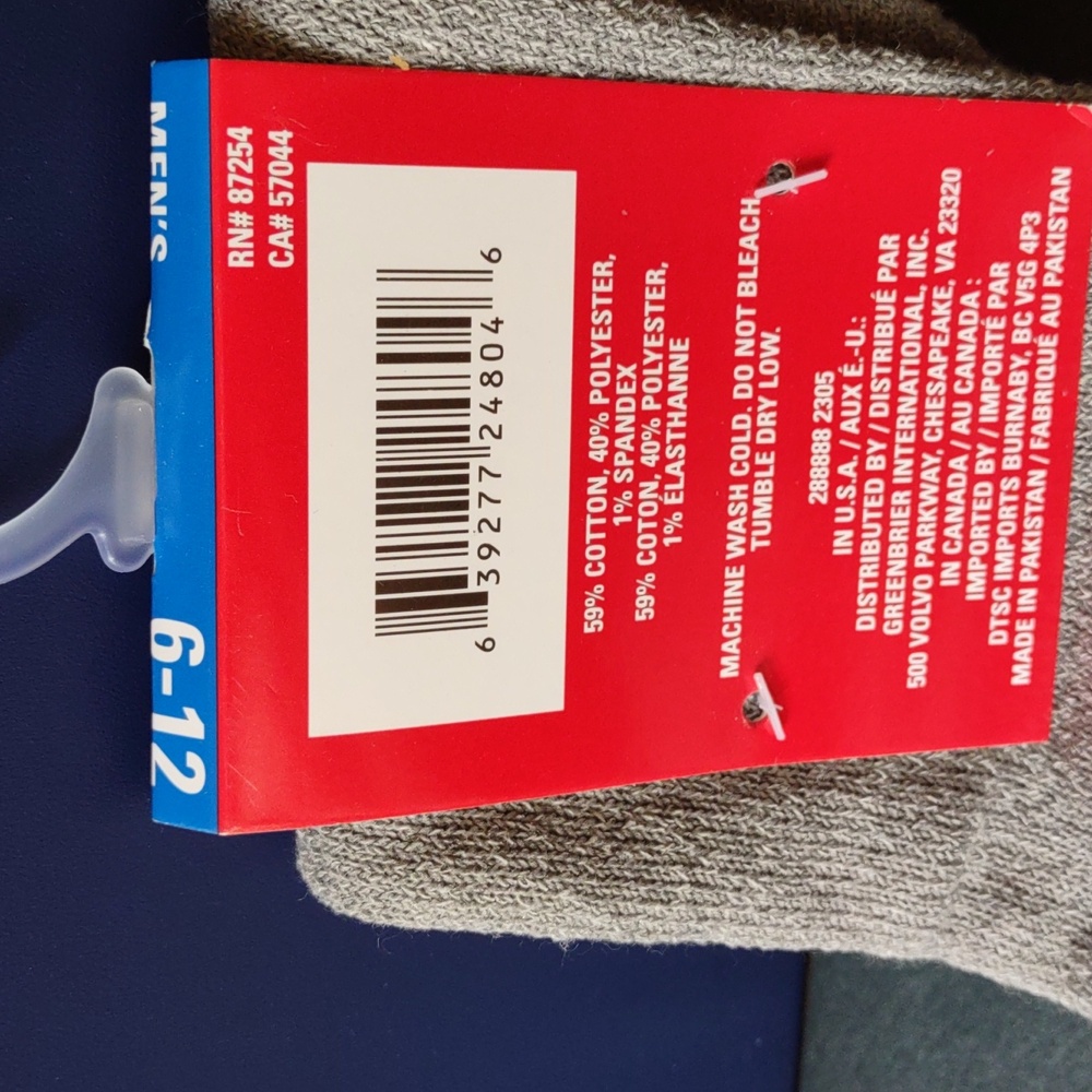 NWT Men's Diabetic Socks Size 6-12 - Picture 3 of 3